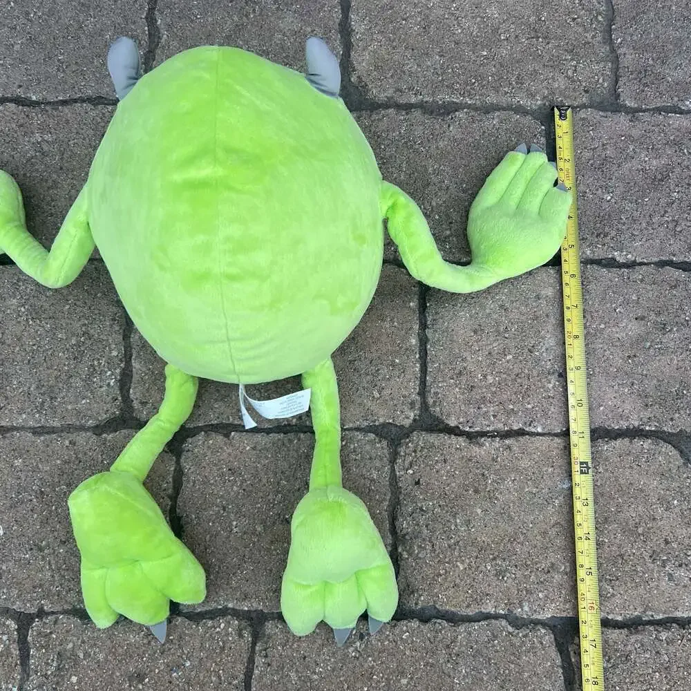 Y2K 2000s Disney Store Pixar Monsters Inc. Mike Wazowski Plush Stuffed Toy 16”